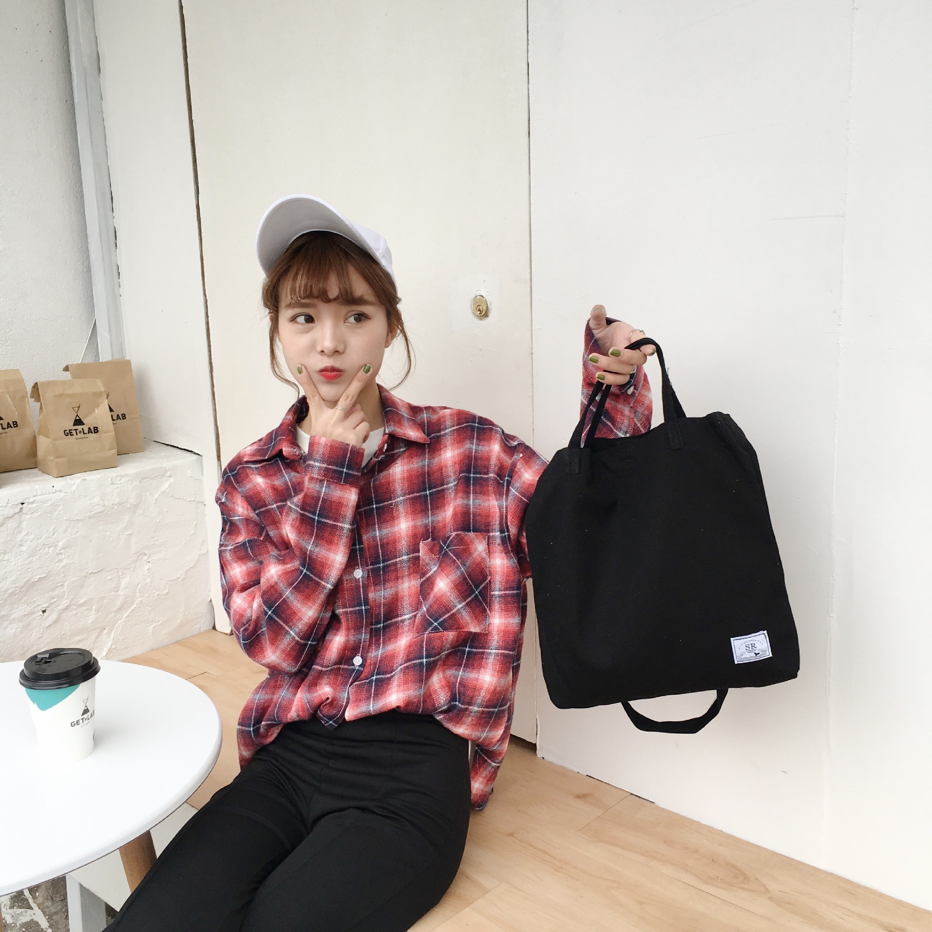 YN7301 文艺简约贴标斜挎手提帆布包购物袋女 淘宝批发|ms