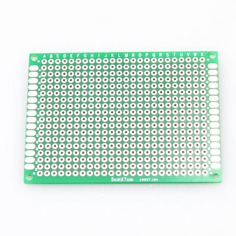 5*7双面镀锡多用板 5x7cm 厚度1.6优质玻纤板 喷锡万用板 实验板