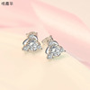 Elegant cute universal Christmas earrings, Korean style, with snowflakes, Birthday gift