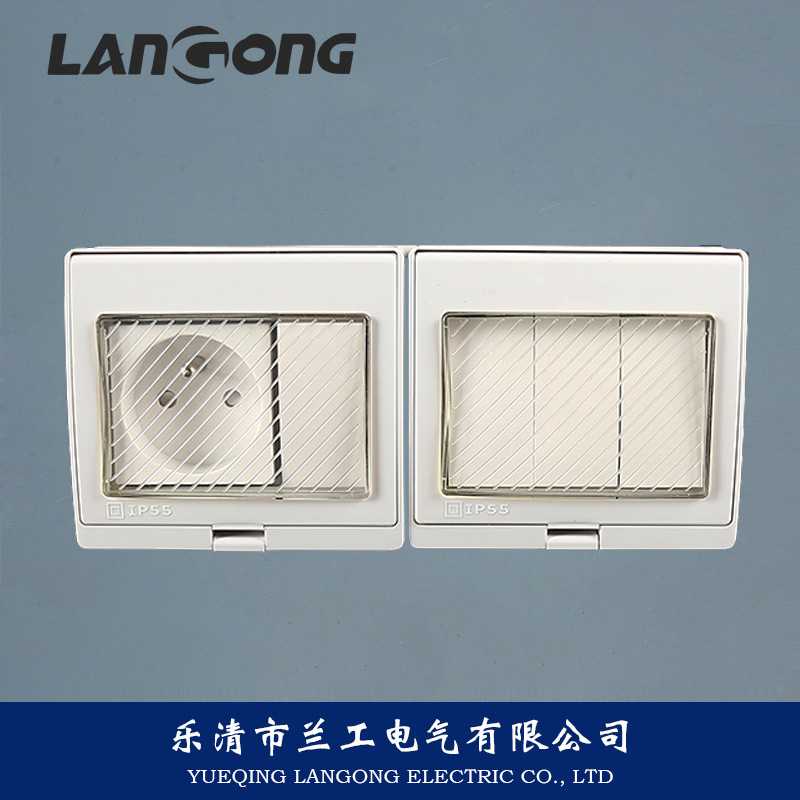 厂家生产 防水插座  产品 明装墙壁法式插座