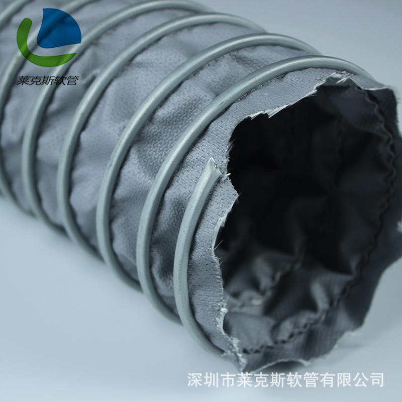 高温软管 耐高温风管 夹布伸缩风管 高温通风管 防火阻燃伸缩软管