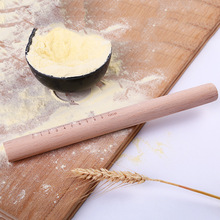櫸木刻度烘焙用搟面杖 活動木質壓面棍搟面棍水餃棒廚房烘培用品