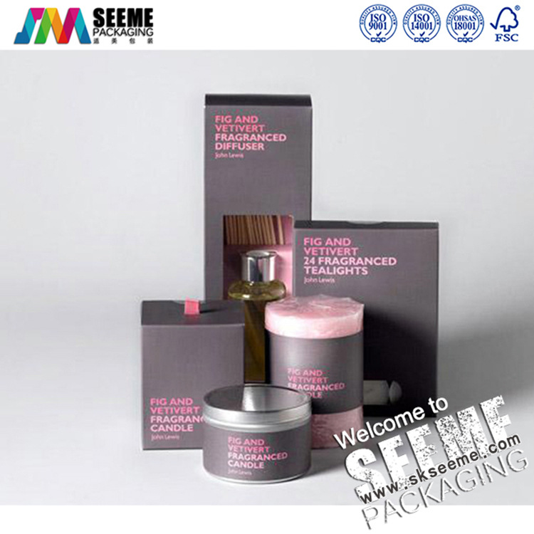 青岛厂家定做精美蜡烛包装盒 化妆品套装包装盒价格合理 批发厂家