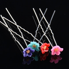 Floral Headpin Hair Clip, U-shaped Hair Clip Decor, Combs Hair Accessories Set for Ladies