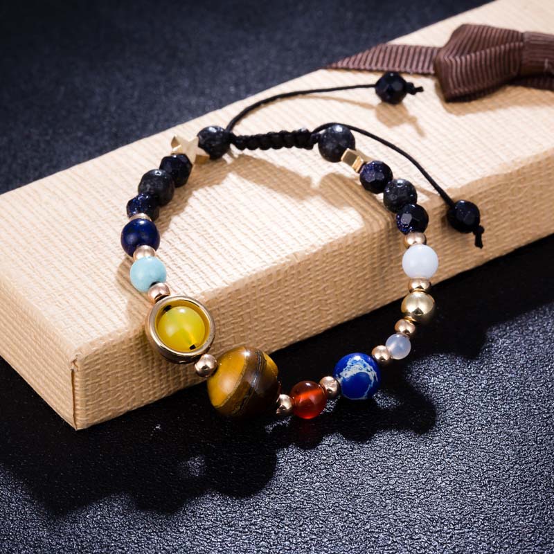 Ethnic Style Geometric Natural Stone Beaded Braid Bracelets display picture 1