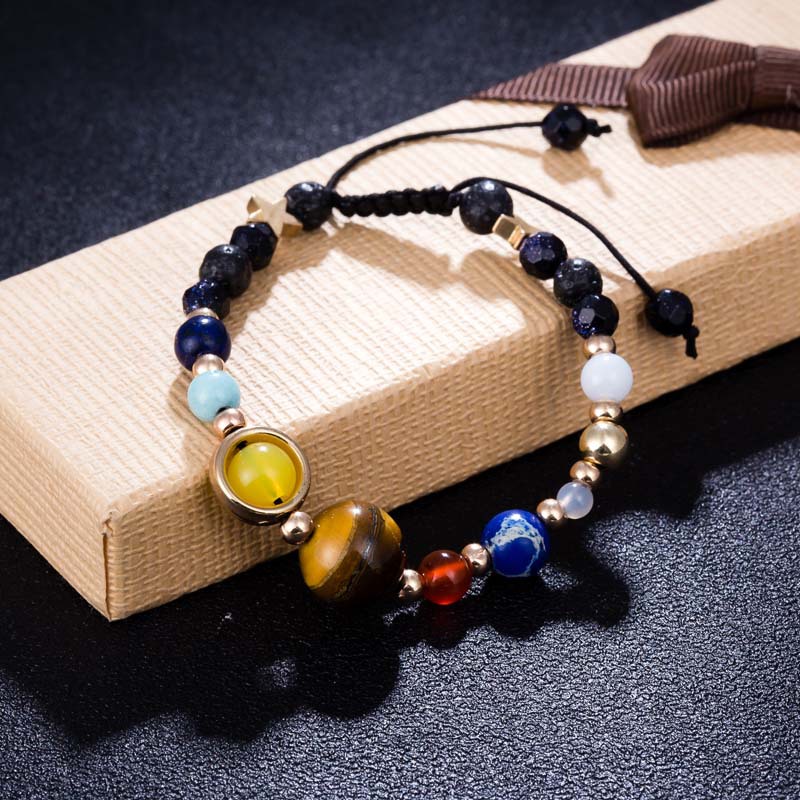 15g Weight Ethnic Style Geometric Natural Stone Beaded Braid Bracelets