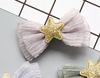 Children's classic hairgrip with bow, summer hair accessory, European style