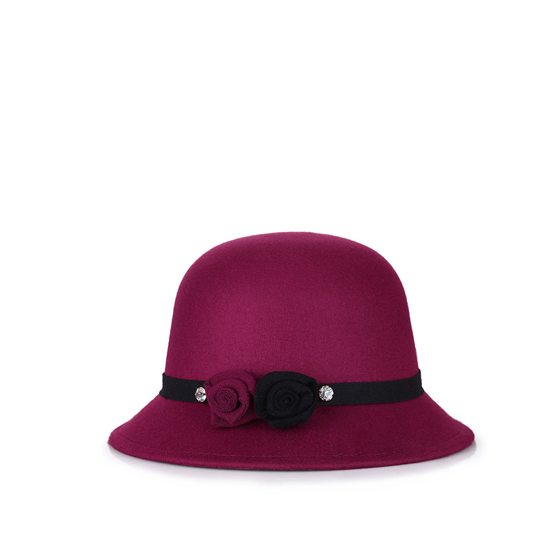 Nuevo estilo coreano sombrero superior de las mujeres cúpula de lana sombrero de la cuenca otoño e invierno al aire libre a prueba de frío cálido sombrero de las mujeres de fábrica lote directo
