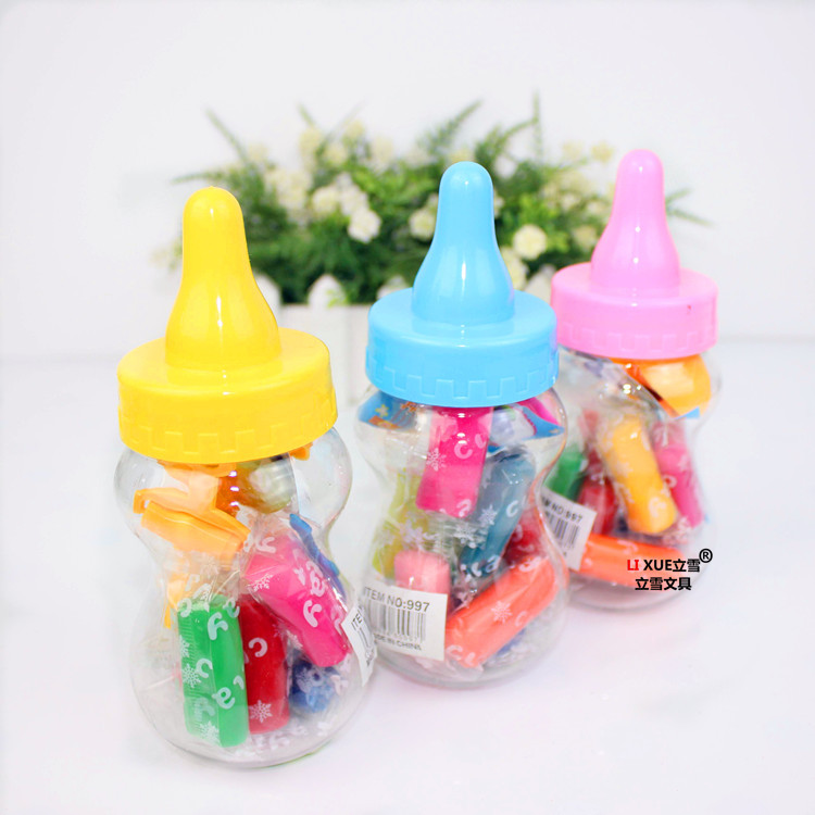 W16 橡皮泥彩泥奶嘴造型兒童益智彩泥8色橡皮泥997學生用文具