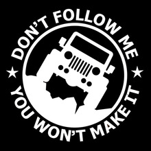 跨境直供爆款Dont Follow Me You Wont Make It 不要跟我反光车贴