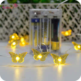 跨境生产彩蝶造型灯串铜线灯串 led圣诞室内装饰礼品灯串 防水灯