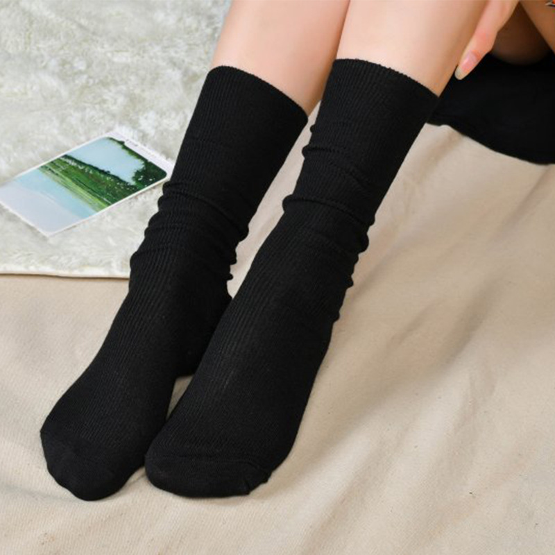 堆堆襪女秋冬季薄款日系純棉中筒襪子韓國學院風學生運動防臭短襪