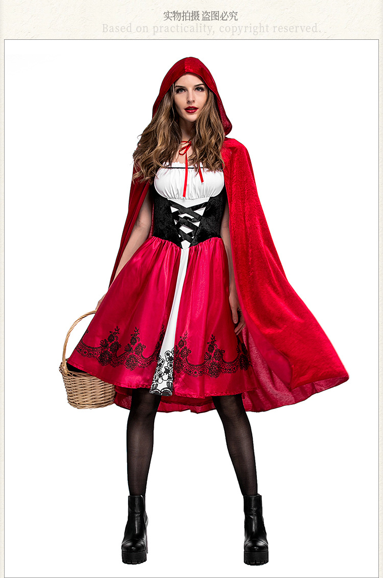 Halloween Little Red Riding Hood Cosplay Costume nihaostyles wholesale halloween costumes NSPIS79191