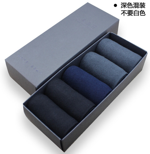 Best-selling pure color pure cotton men's five-finger mid-calf casual sports sweat-absorbent toe-split socks wholesale 5 pairs box set