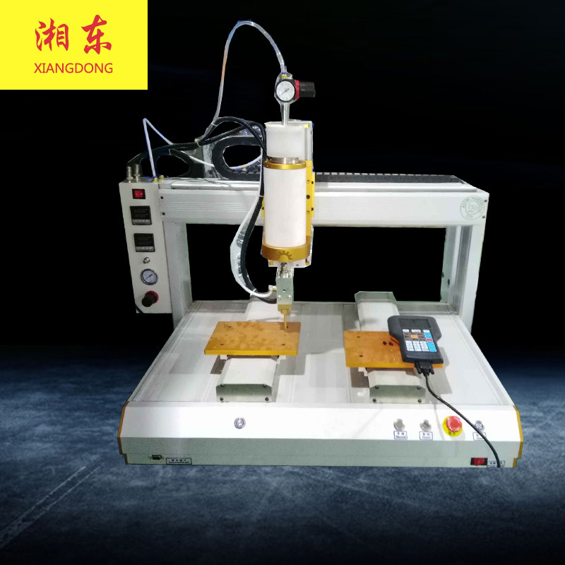 300ml熱熔膠加熱桌面式三軸平台全自動點膠機　电子称滴膠機