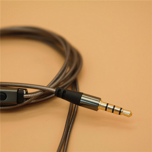 厂家直销耳机线材美标带麦耳机半成品线钛灰色铝箔线