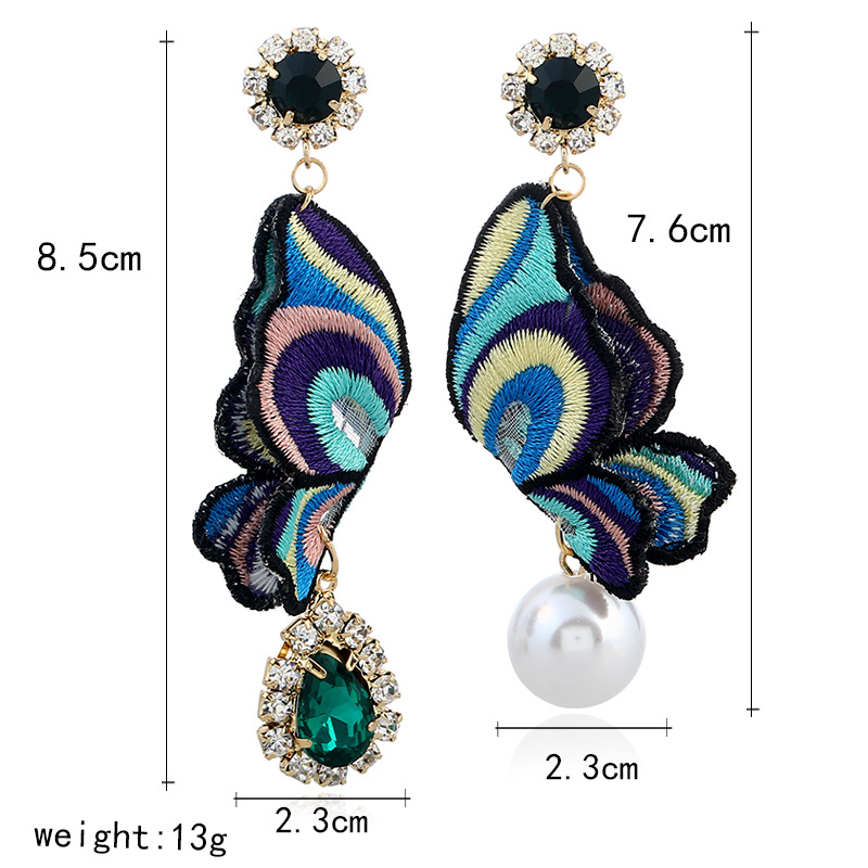 Korean style Clothearring (blue)NHVA4507-blue