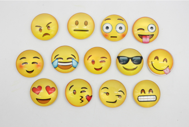 emoji笑脸表情时尚水晶玻璃冰箱贴 磁贴