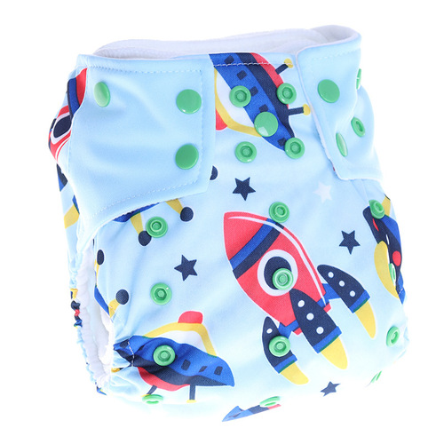 New Arrivals Colorful Ear-shaped Snaps Anti-leak Washable Cloth Diaper Eco-friendly Breathable Cartoon Multi-color
