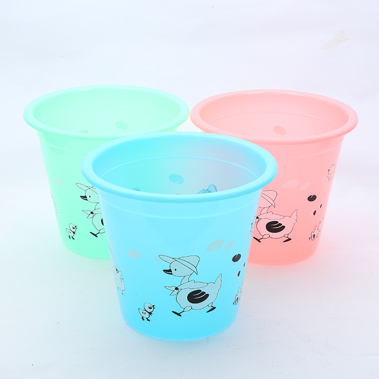 Factory Direct Sales Household Kitchen Living Room Bathroom Garbage Basket Trash Can Paper Basket Plastic Trash Can