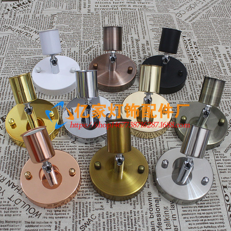 E27 bronce metal retro portalámparas universal 180 grados de dirección de alta temperatura de cerámica resistente portalámparas accesorios de la lámpara de iluminación