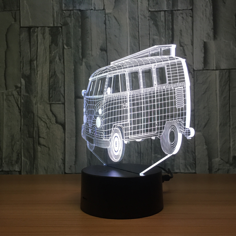 3d led 创意灯 相框式3d灯七彩遥控触摸礼品