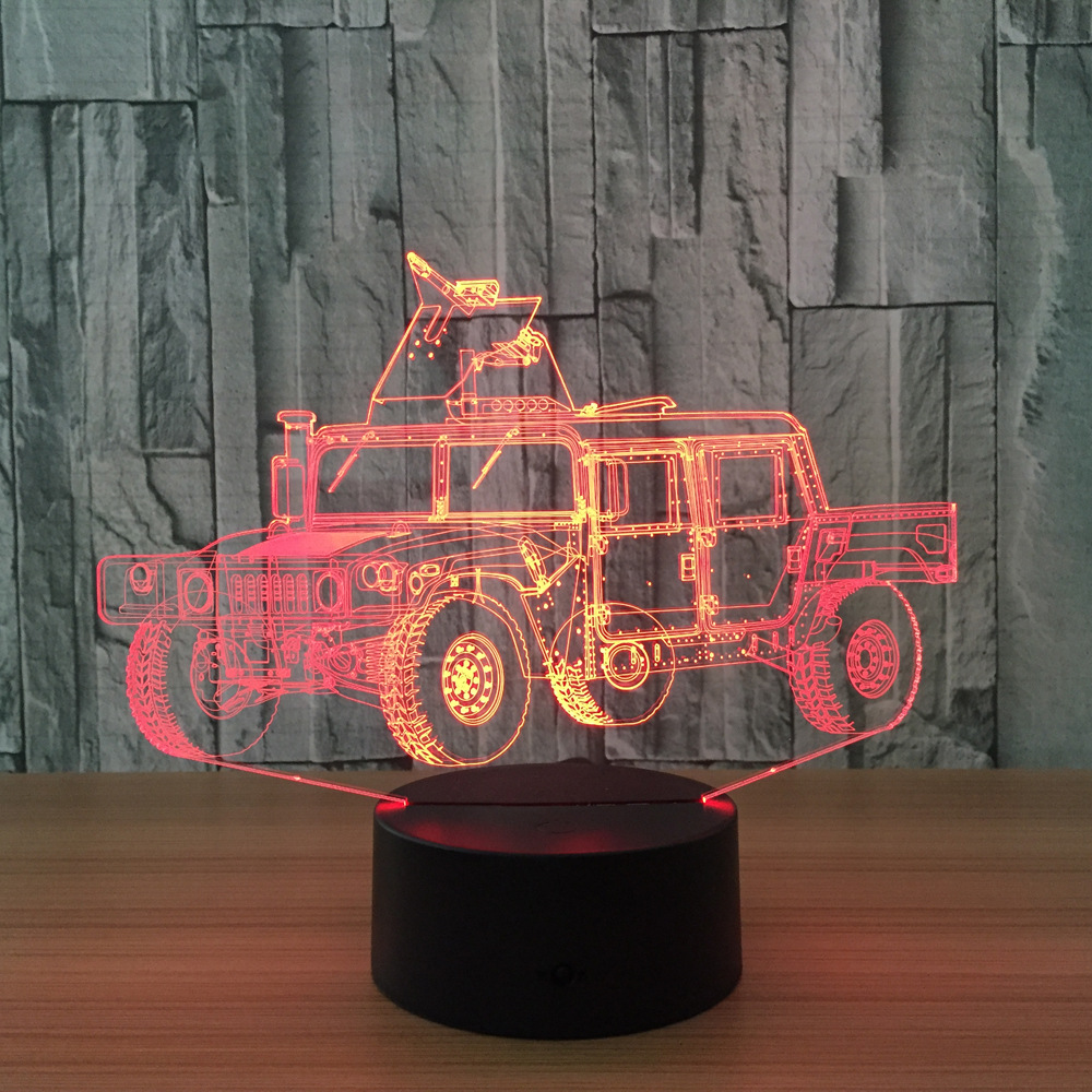 3D灯 七彩遥控触摸led灯创意产品礼品台灯小夜灯