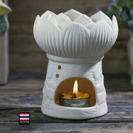 泰国手工陶瓷工艺品香薰灯精油灯莲花分体式蜡烛香薰炉33号款批发
