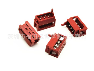 2.54MM �tɫ IDC FC-6P 2*3 ����ʽ�����B����1.27���^����ʽ
