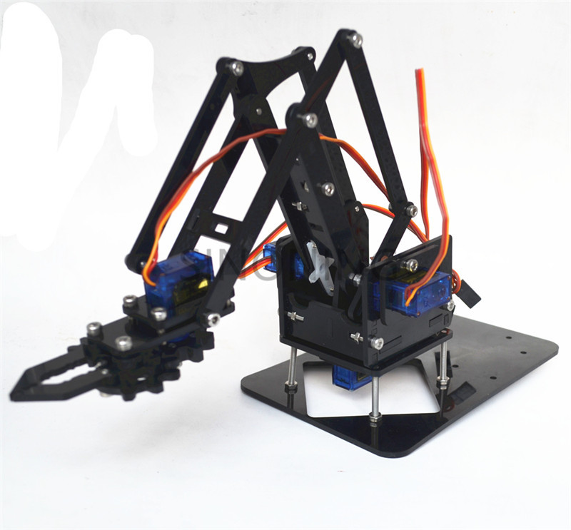 自由度arduino树莓_拼装亚克力机械手抓 机械臂 arduino 派 sg90 - 阿里巴巴