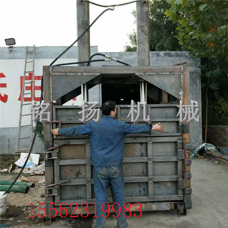 废布条无纺布废料液压打包机 立式纤维羊毛打包机规格