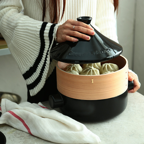 Commercial ceramic pot with steamer, stone tagine pot, ceramic pot kitchenware rice cooker pot, soup pot, stew pot