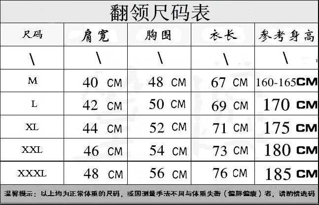 小标尺码表