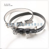 Fashionable choker, bracelet, necklace with letters, European style, genuine leather, punk style