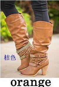 Rivet water drill high heel boots ladies shoes Europe and America 