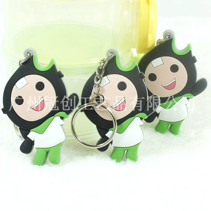 Изысканное шелкография Изысканное мастерство Прекрасный мультфильм капельница брелок ПВХ мягкий пластиковый сувенир на заказ