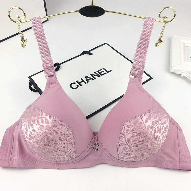 Thin wireless bra, underwear for mother, plus size, for middle age
