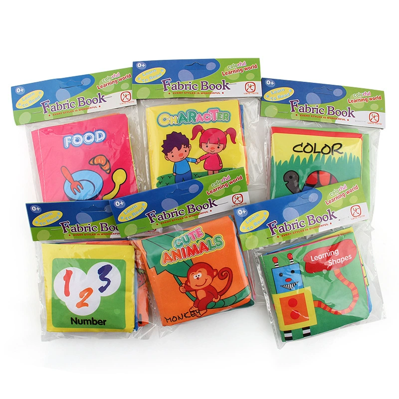 Three dimensional cloth book, digital cognitive toy, early education, English