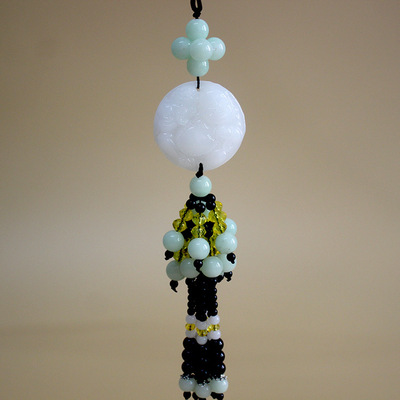 Pendant brave troops Blessing automobile Interior trim automobile Pendant White jade Buddha Car hitch crystal Pendant originality gift