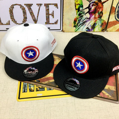 廠家直銷卡通動漫兒童街舞棒球帽 美國隊長盾牌兒童嘻哈帽 批發