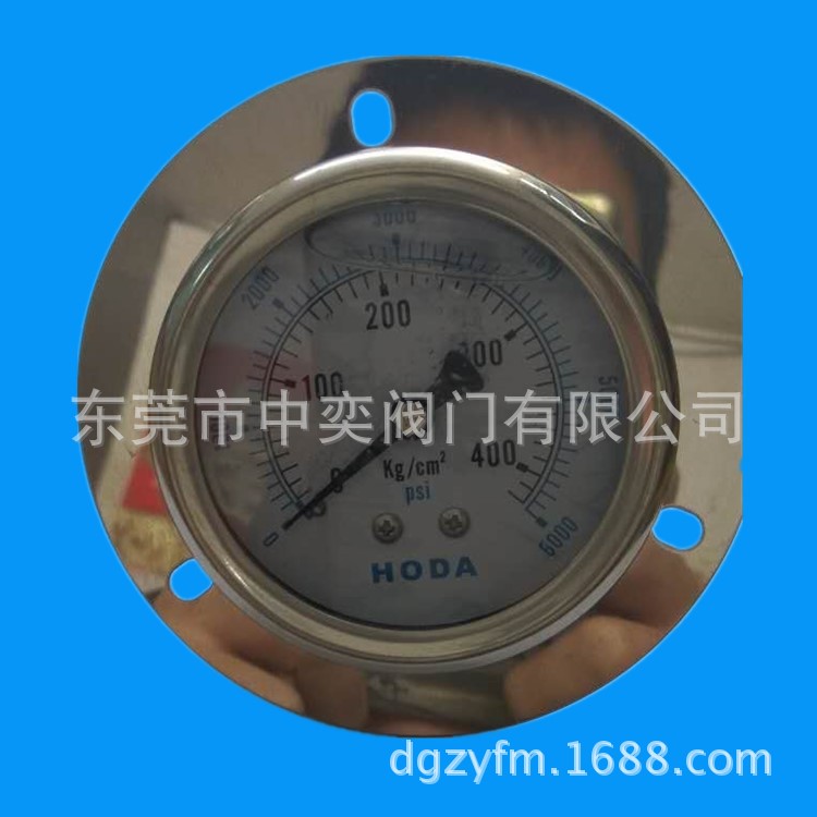 HODA轴向带边油压表Y60-3-5-7-10-15-25-50-100-250-350-400KG