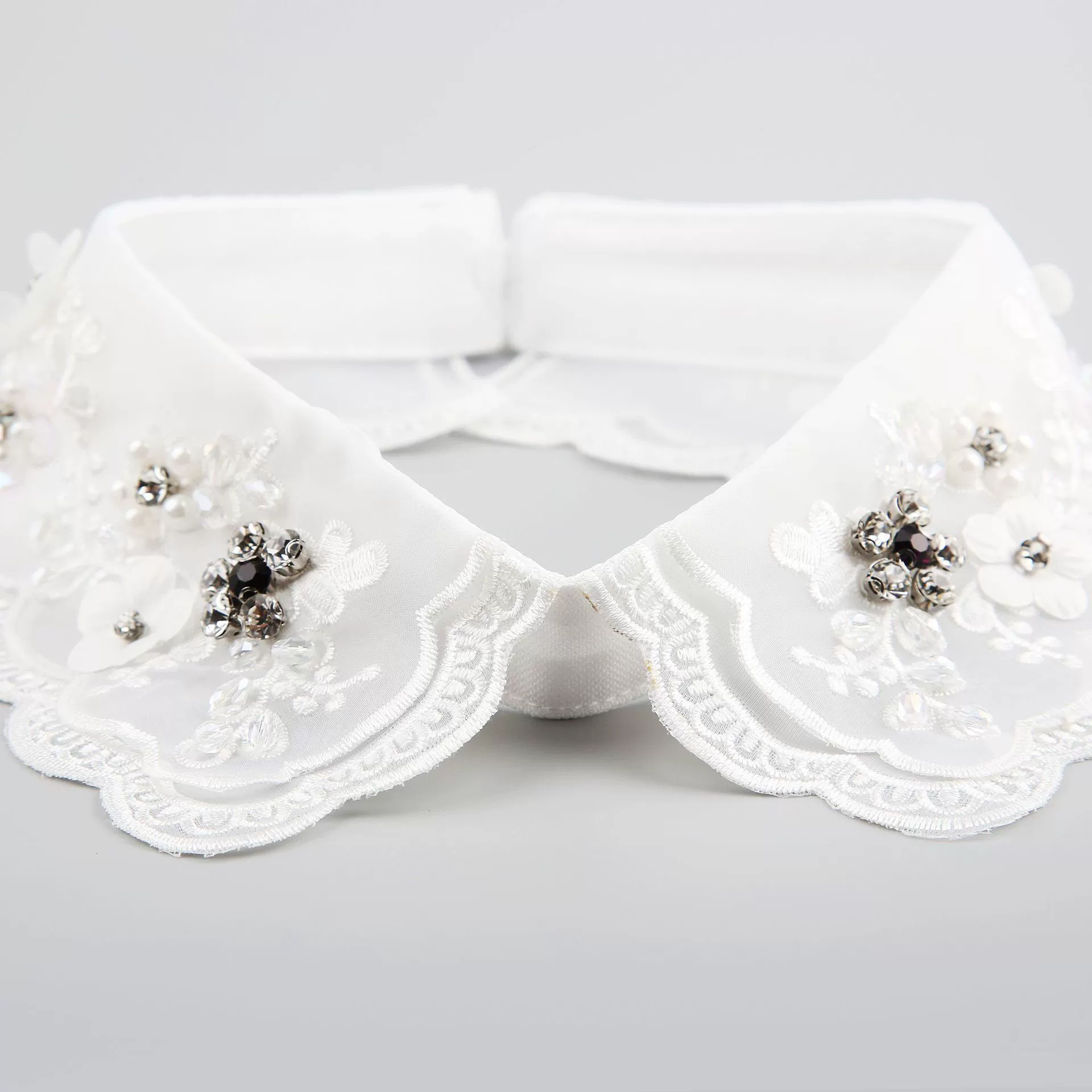 Корейский Новый женский осенне-зимний воротник с бусинами для ногтей рубашка со стразами искусственный воротник весенне-осенние аксессуары для ретро-воротника