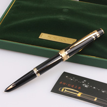 钢笔英雄纪念版辉煌100金夹银夹14K金笔 商务礼品墨水笔刻字