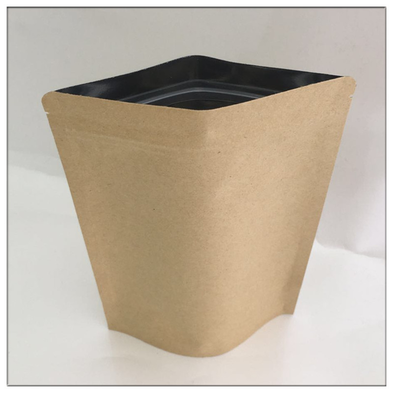 【中创大量优质现货】自立自封立体拉链食品包装袋 牛皮纸铝箔袋
