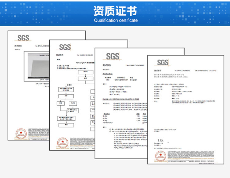 铝标牌ＳＧＳ报告