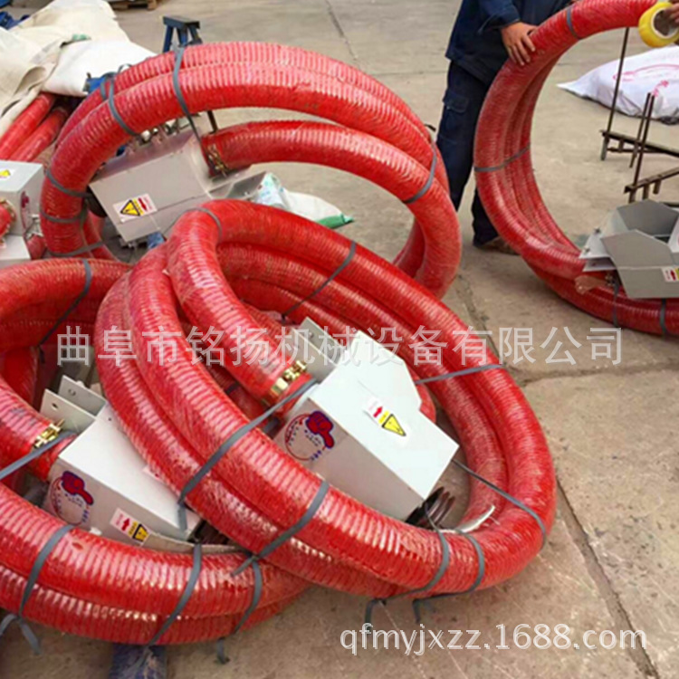 超强耐磨加厚牛筋管饲料软管式上料吸粮机车挂式便携式多功能吸粮机