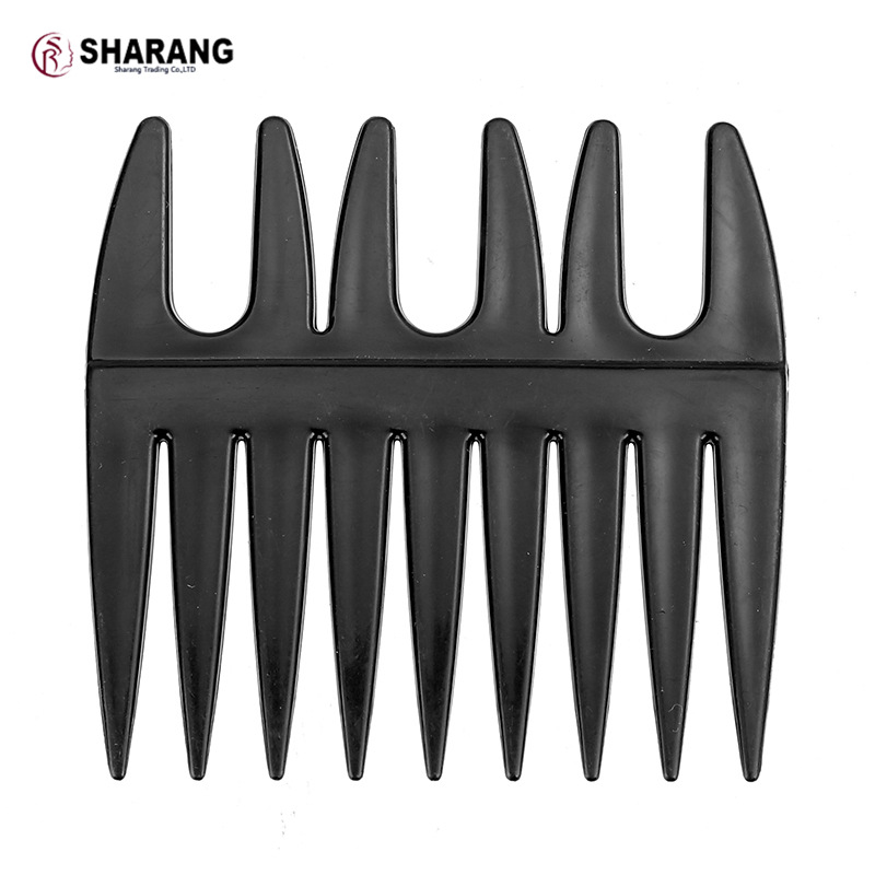 沙瓤官方黑色塑料梳子 理发店专用 两面鱼骨梳 50603