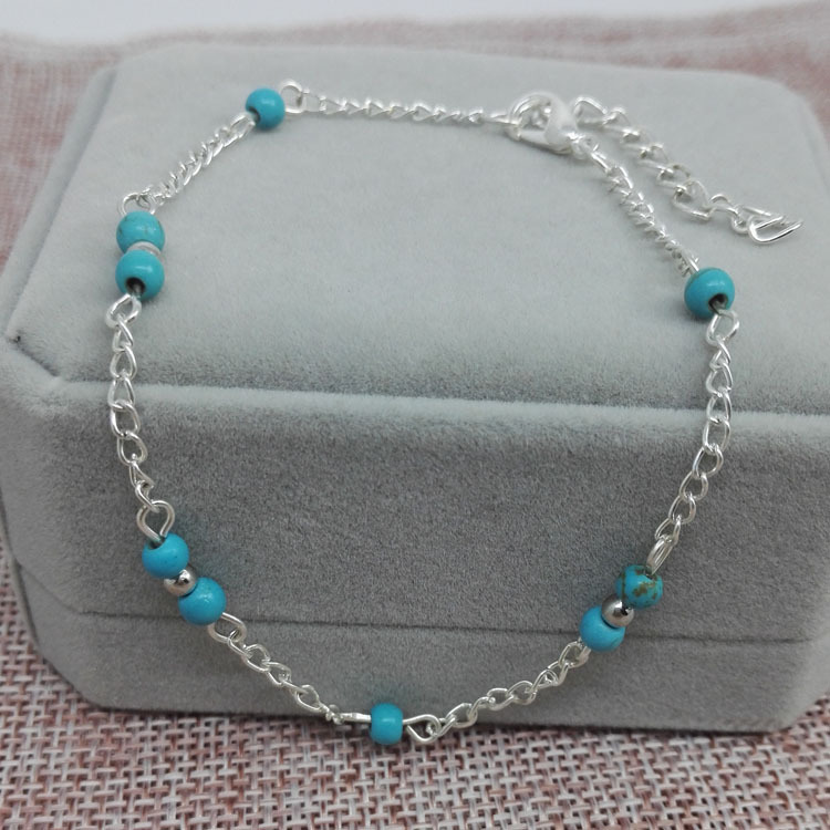 Turquoise Bead Anklet 5