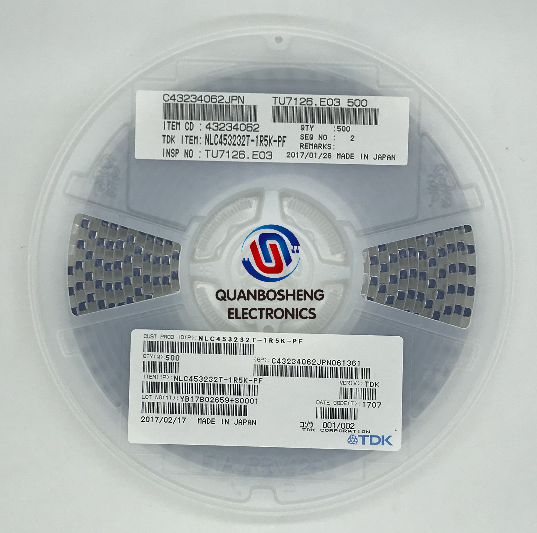 全新TDK电感 NLC453232T-1R5K 4532 1UH 大电流