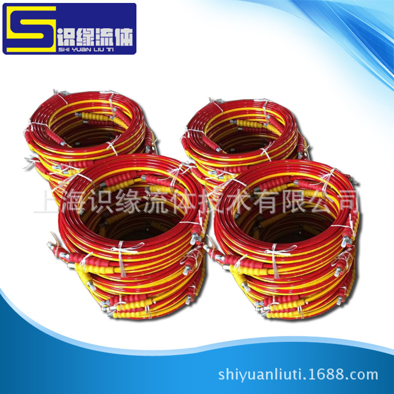 70MPA树脂双排管双联管 高压钢丝缠绕软管 水清洗软管